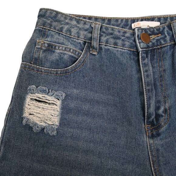 Gianni Bini Womens 7 Distressed Raw Hem Bootcut Jeans - Picture 6 of 11